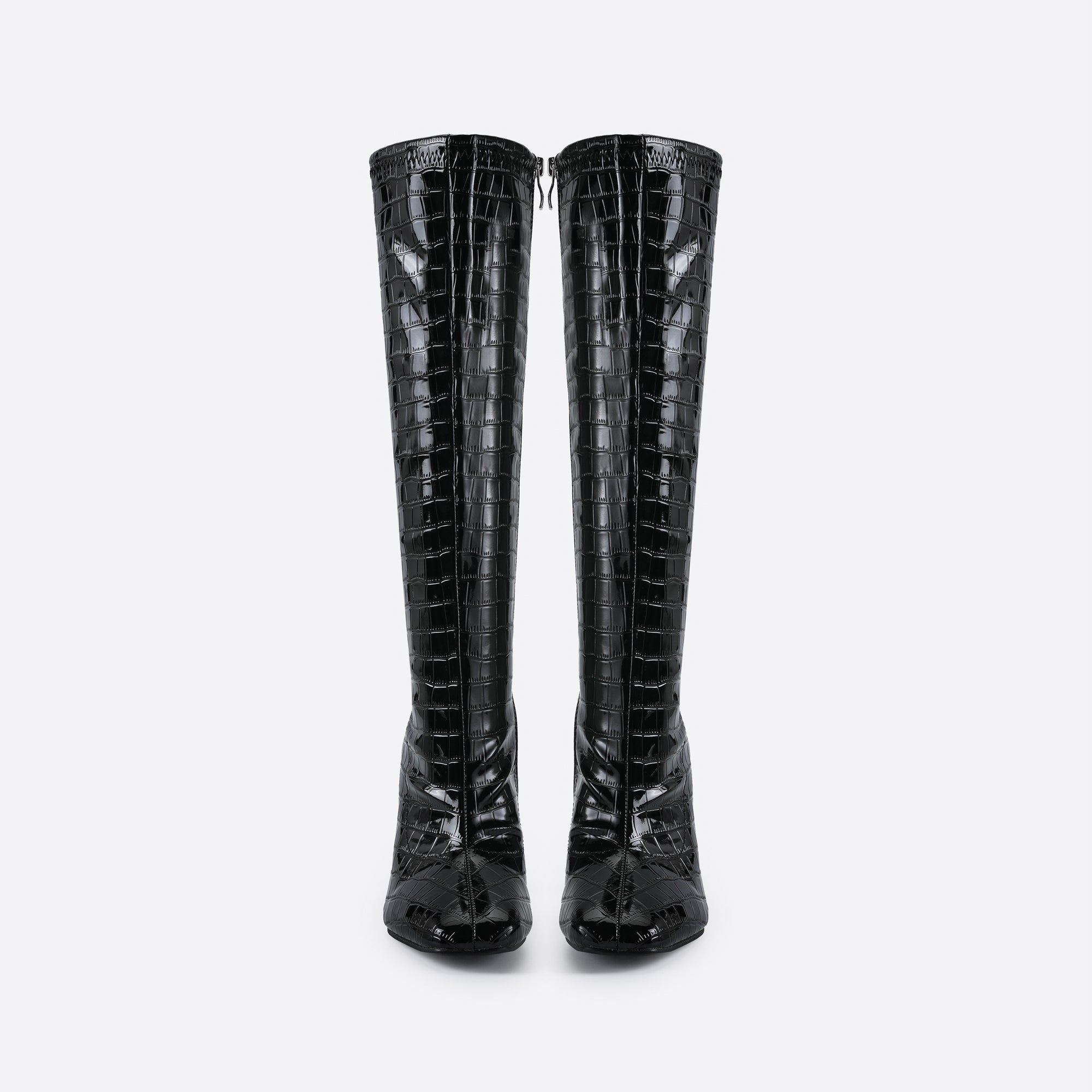 Women Square-Toe Side Zip Boots