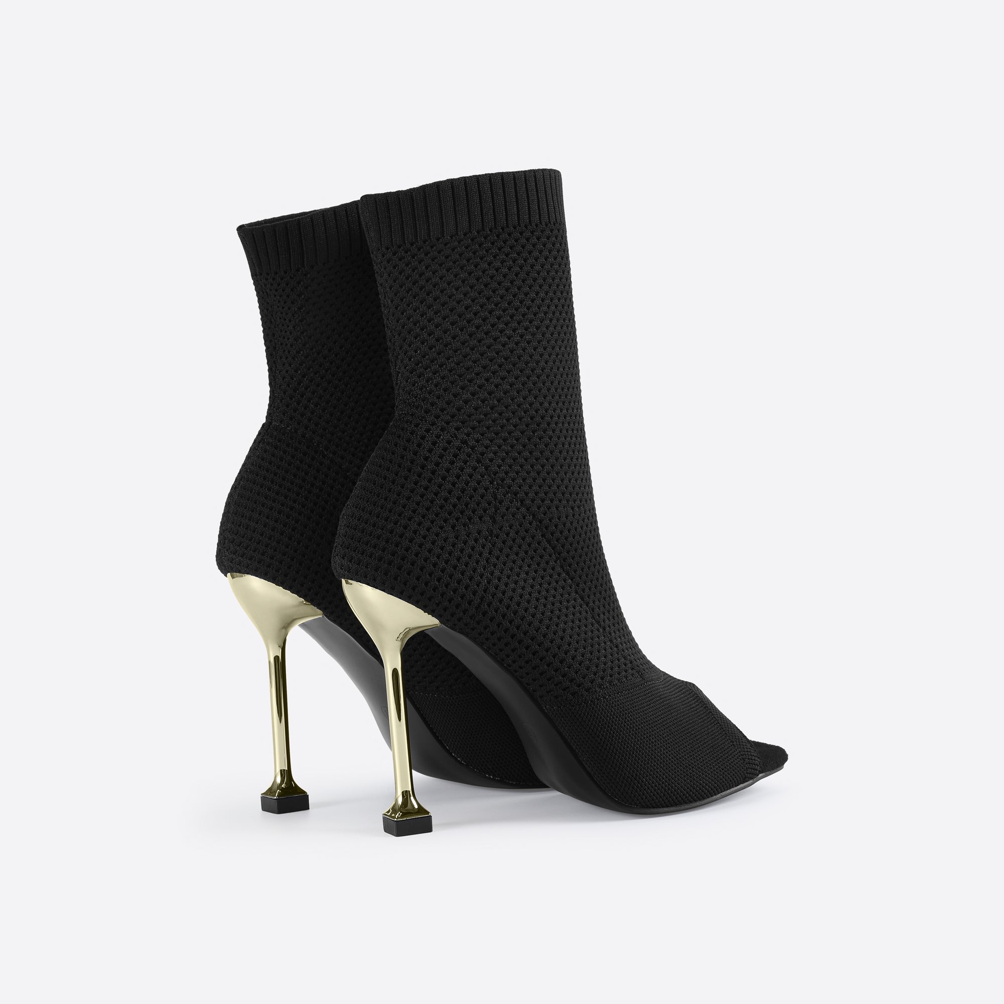 Futurecen- Women Peep Toe Stiletto Heeled Sock Boots