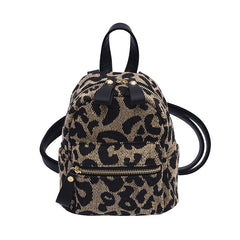 Mini Leopard Nylon Backpack