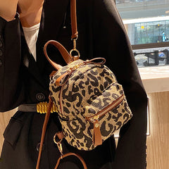 Mini Leopard Nylon Backpack