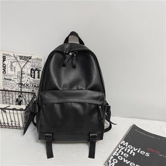 Leather Rucksack School Backpack