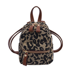 Mini Leopard Nylon Backpack