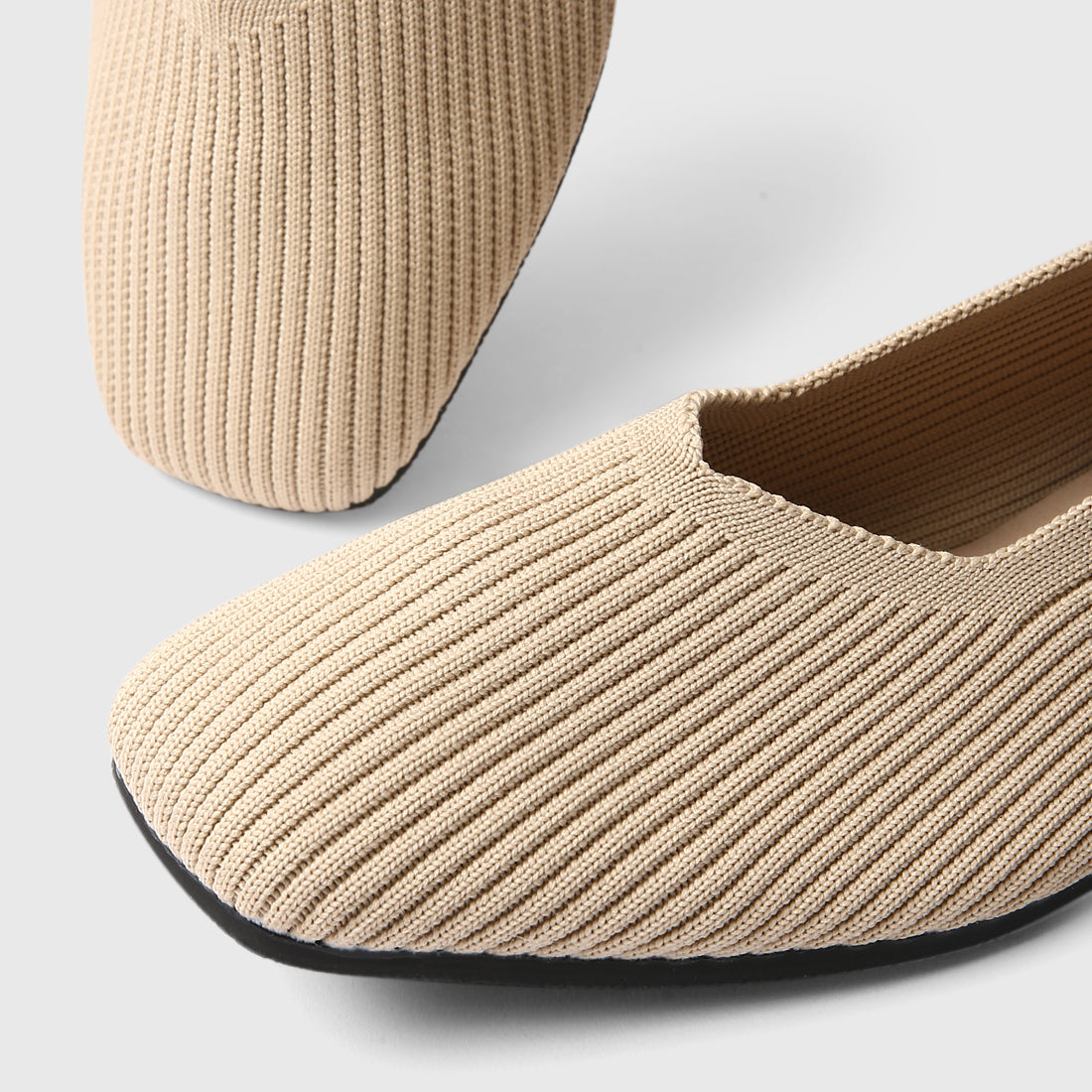 Futurecen-Women Minimalist Square Toe Flat Ballerinas