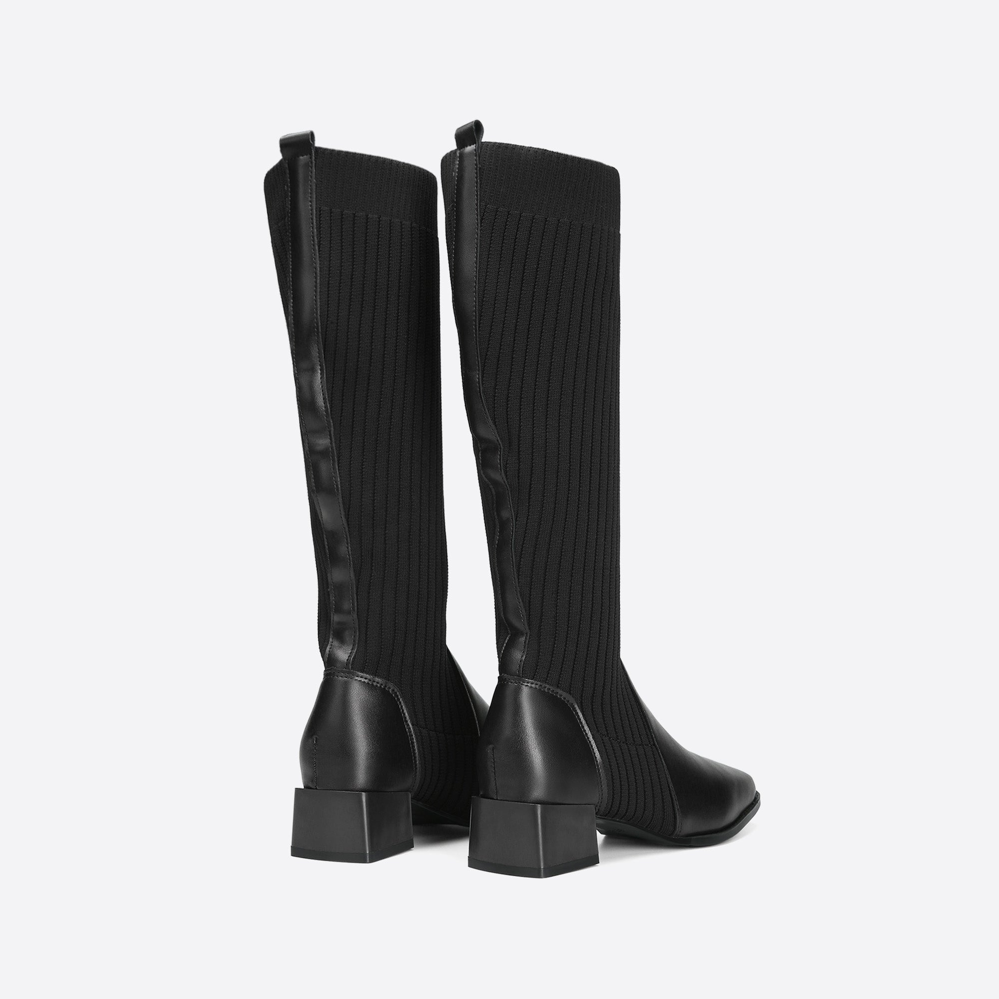 Futurecen- Women Trendy Slip On High Boots