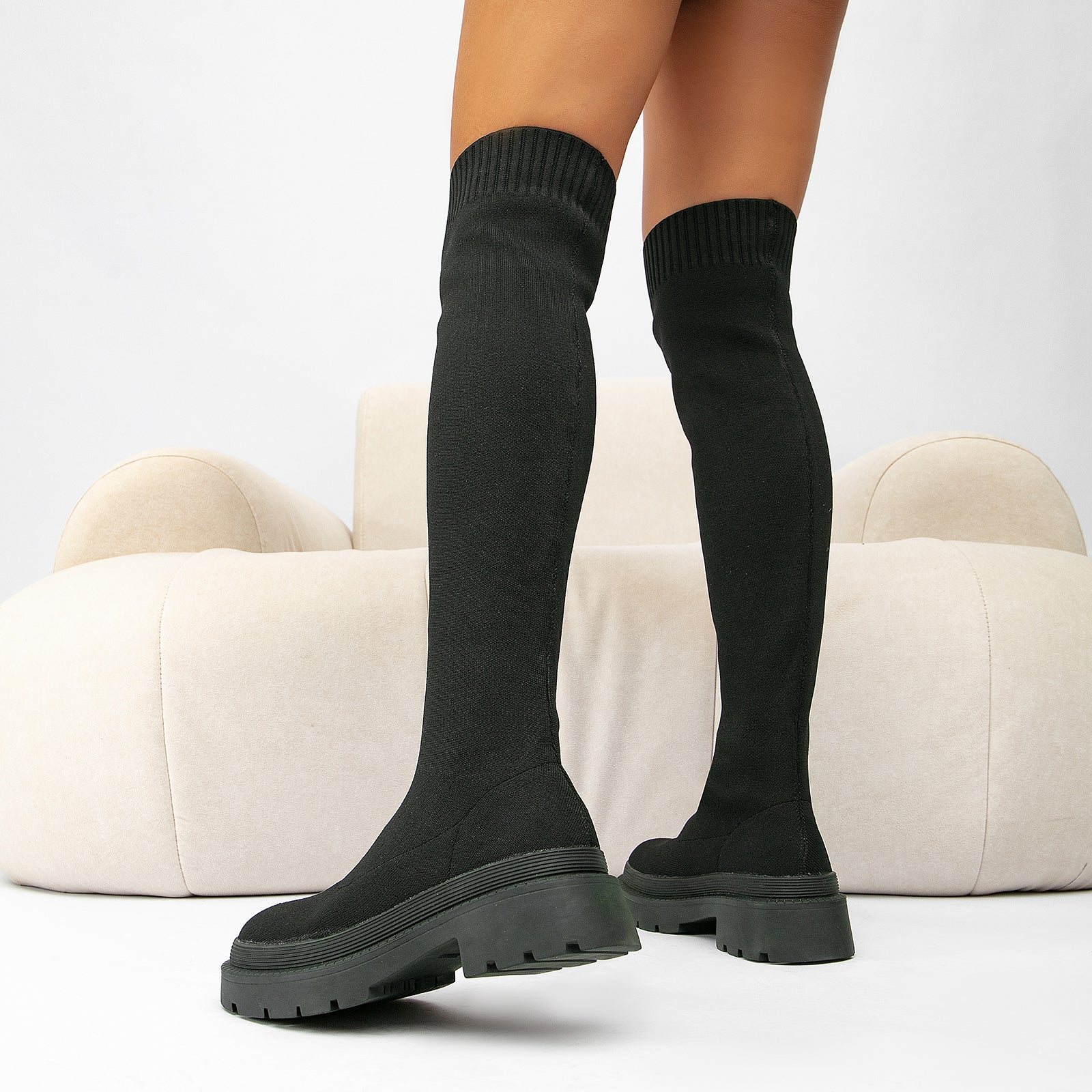 Futurecen-Women Minimalist Daily Over Knee Boots