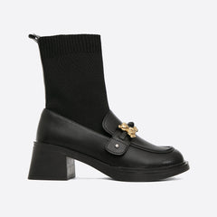 Futurecen-Women British Classic Sock Ankle Boots