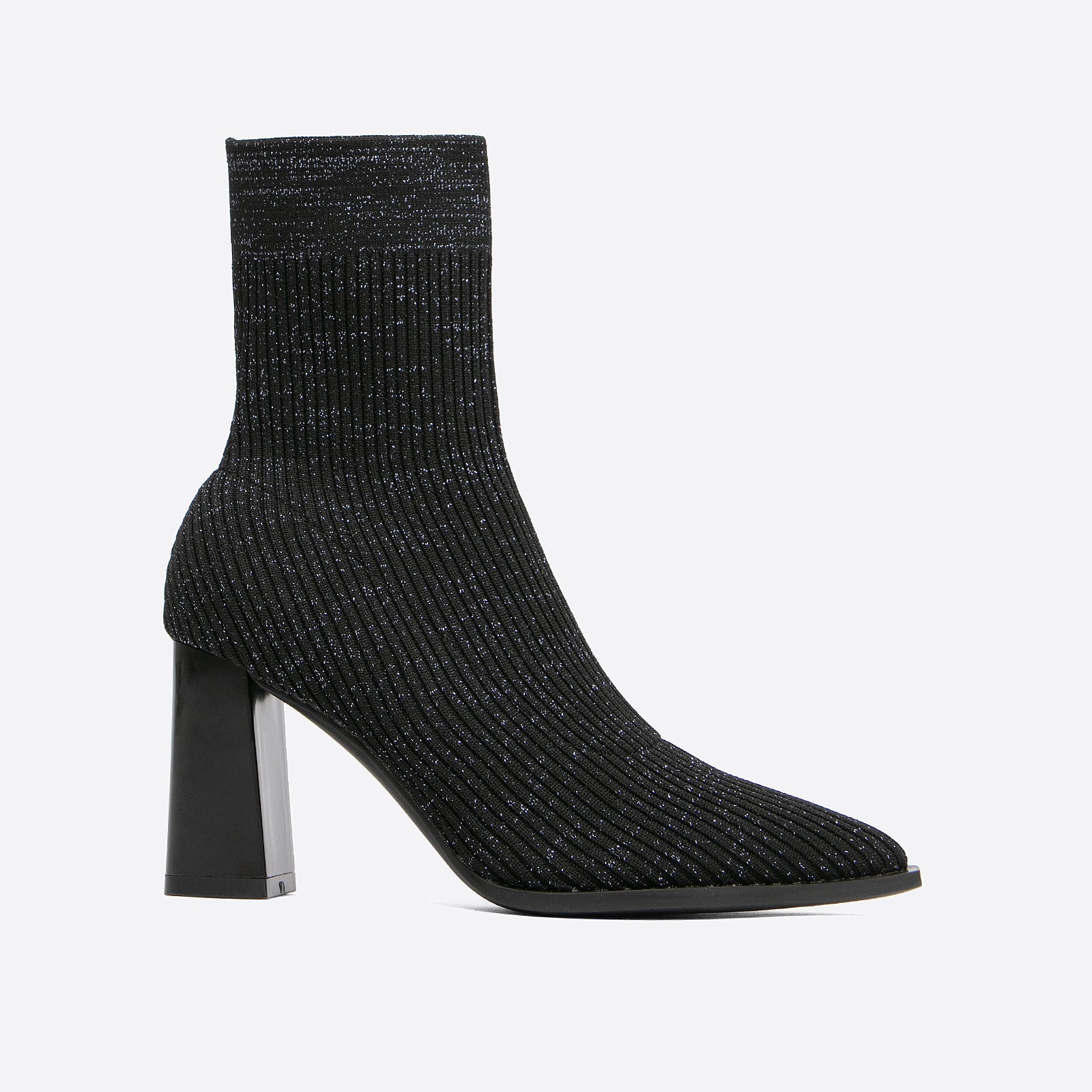 Futurecen- Knit Chunky Heeled Ankle Boots