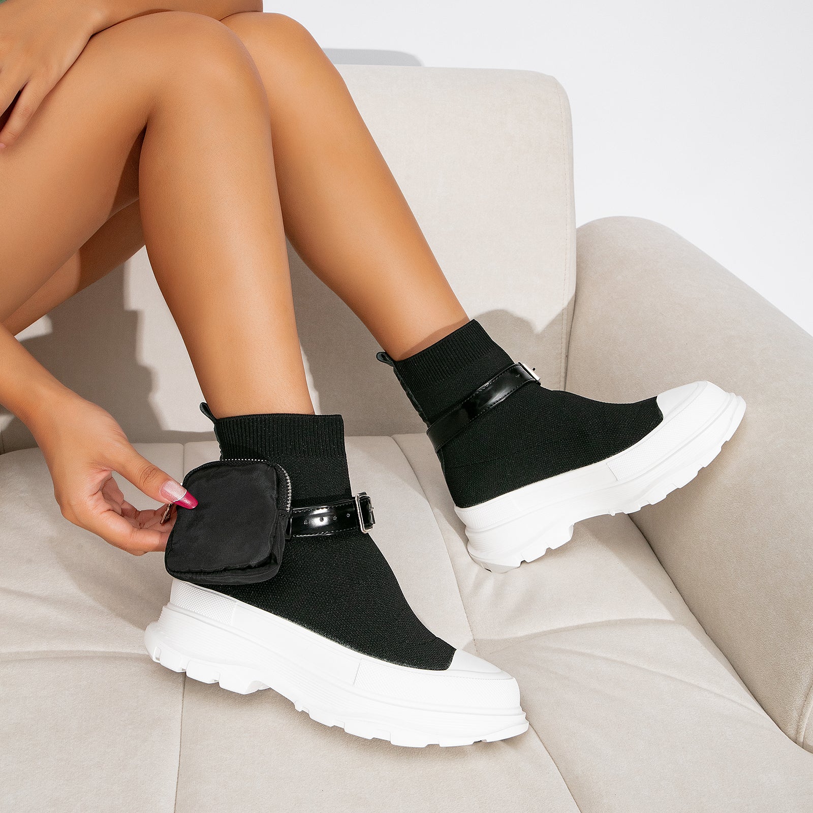 Futurecen-Women Mesh Ankle Boots