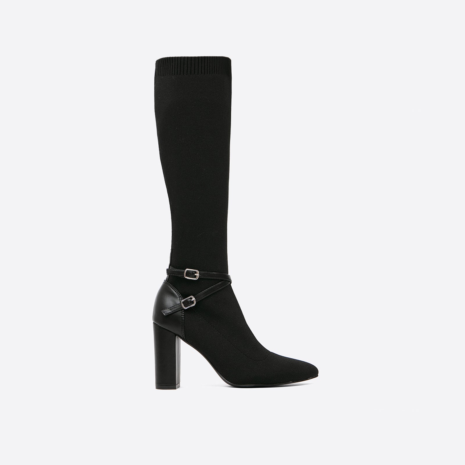 Futurecen-Women Strap Decor Heeled High Boots