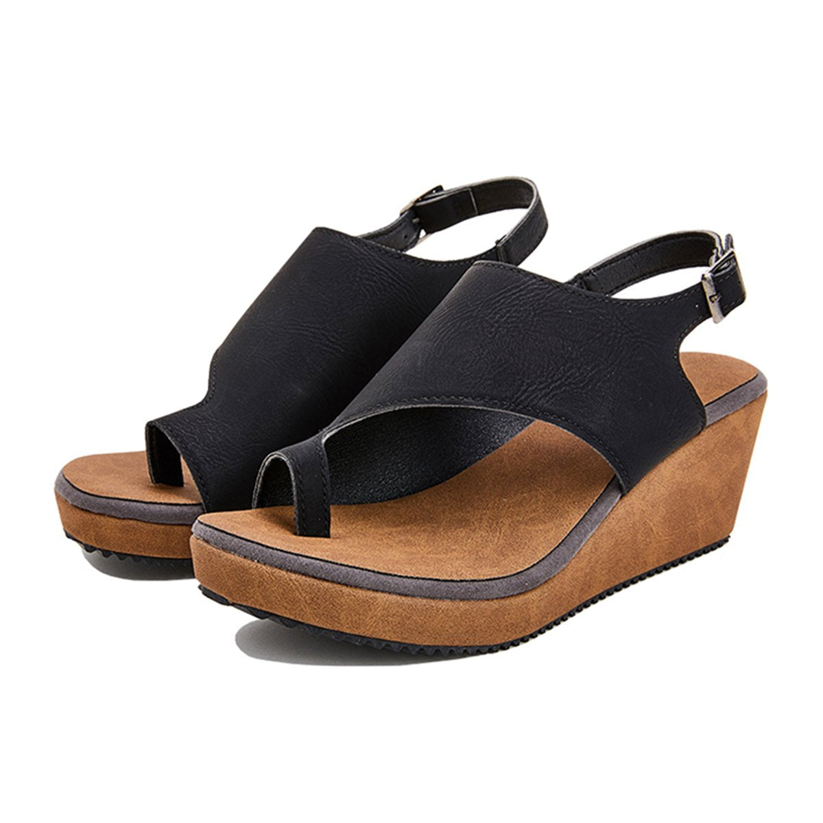 Women's Summer Toe Ring Sandals Cutout Slingback Sandals