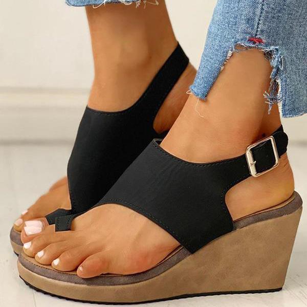 Women's Summer Toe Ring Sandals Cutout Slingback Sandals