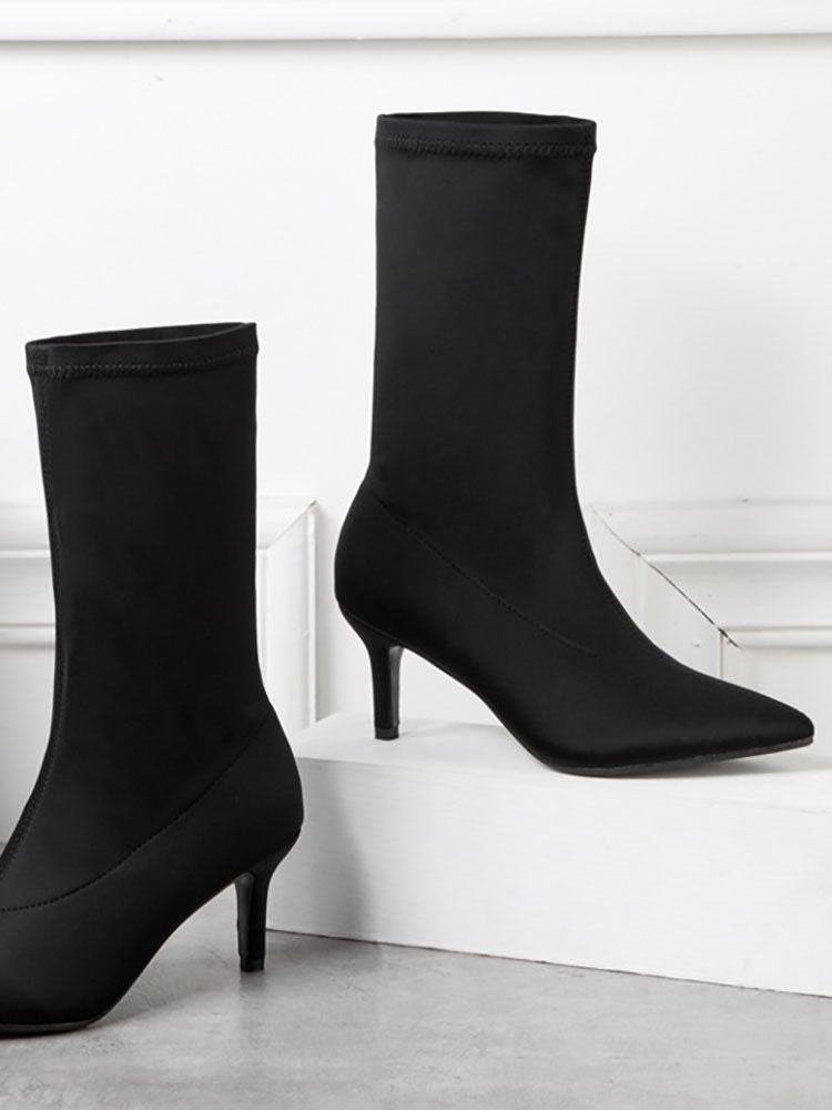 Pointed Toe Heel Boots