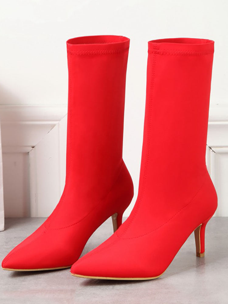 Pointed Toe Heel Boots