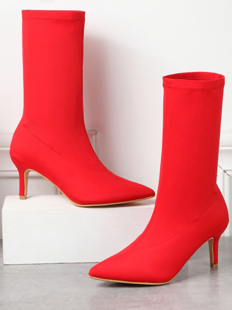 Pointed Toe Heel Boots