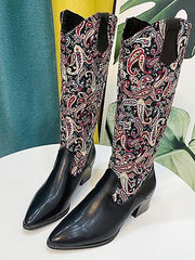 PU Leather Heel Boots