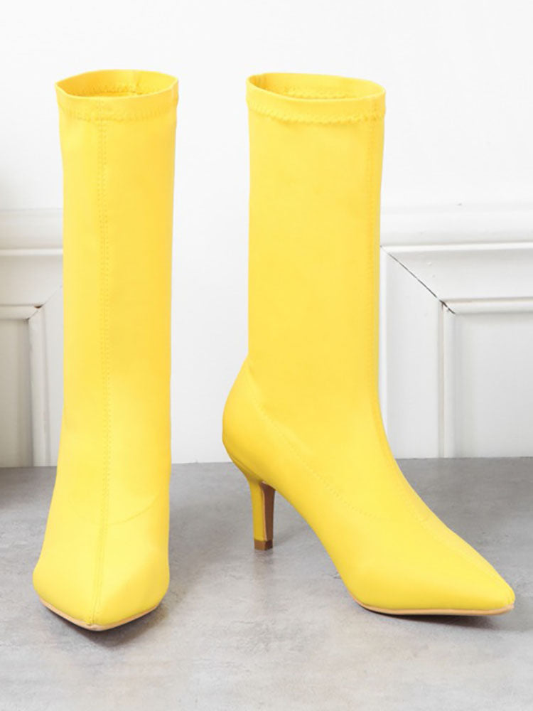 Pointed Toe Heel Boots