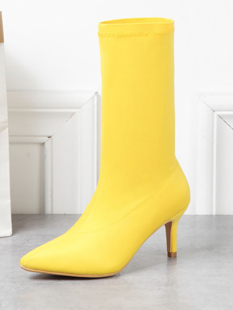 Pointed Toe Heel Boots