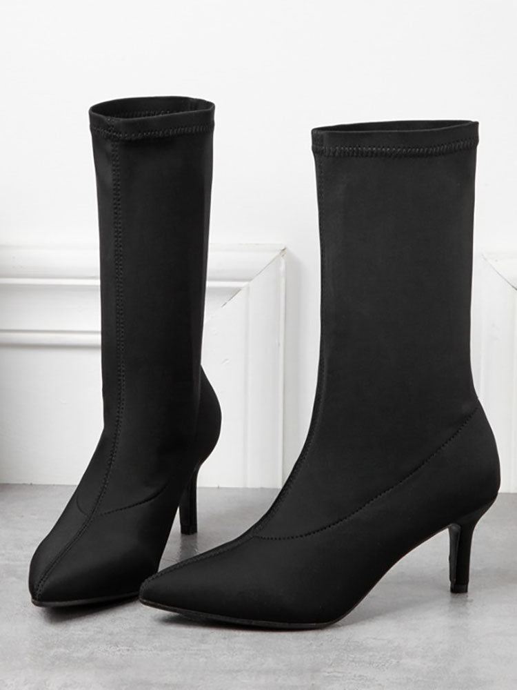 Pointed Toe Heel Boots