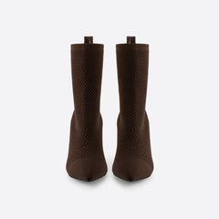 Women Fine Heel Pointed Toe Mid-Calf Elastic Boots