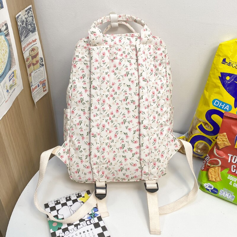 Floral Print Student Backpack