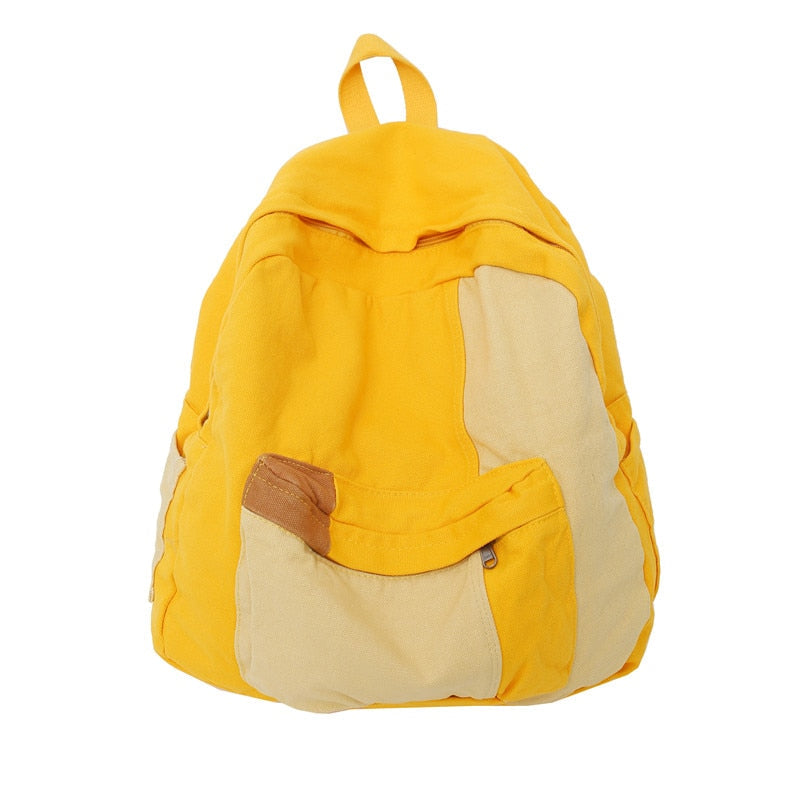 Panelled Canvas Backpack