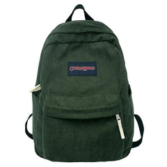 Cute Corduroy Preppy Backpack