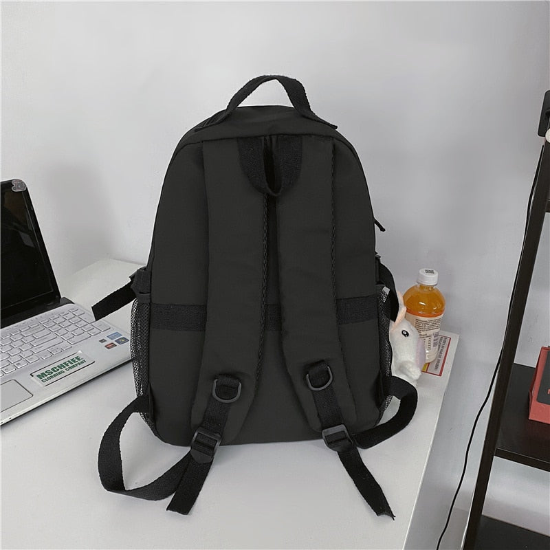 Black Waterproof School Backpack