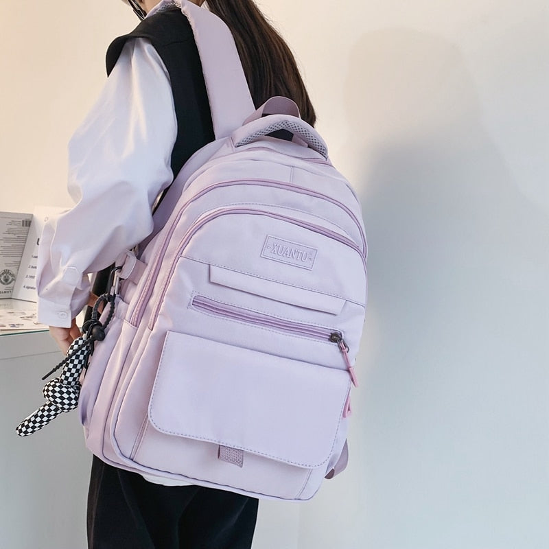 Trendy Nylon School Backpack