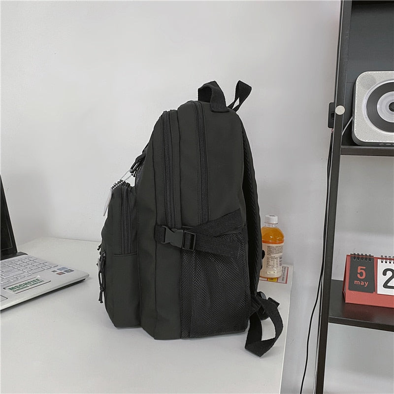 Black Waterproof School Backpack