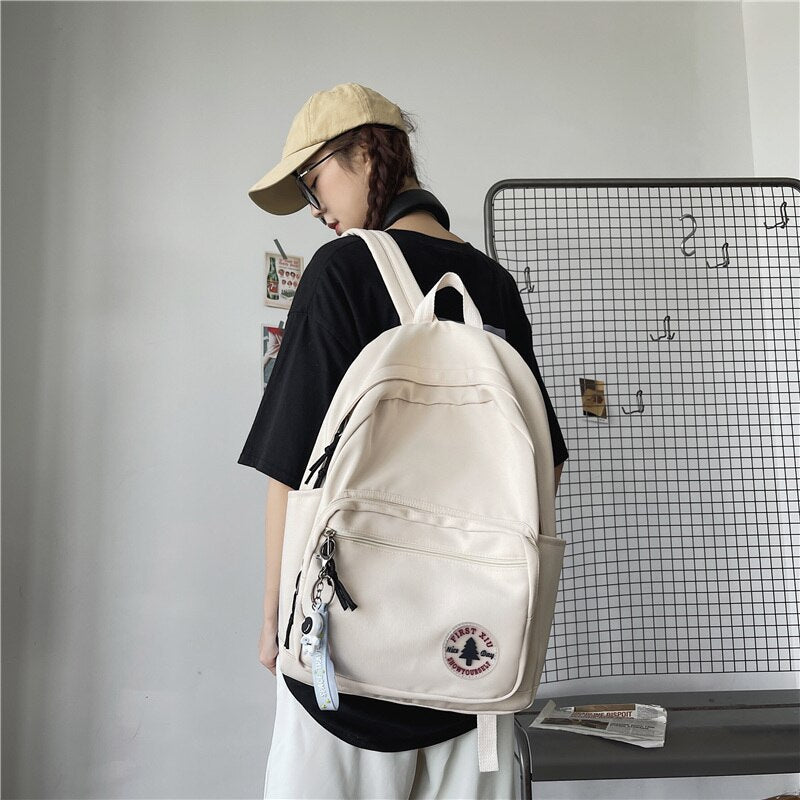 Casual Nylon College Backpack