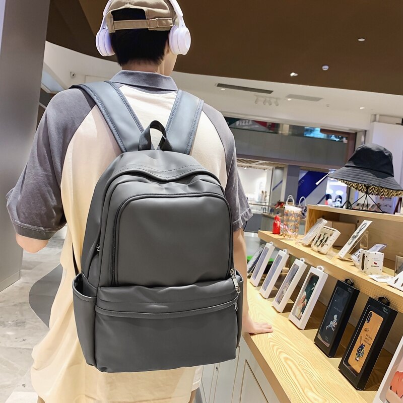 PU Leather Couple Backpack