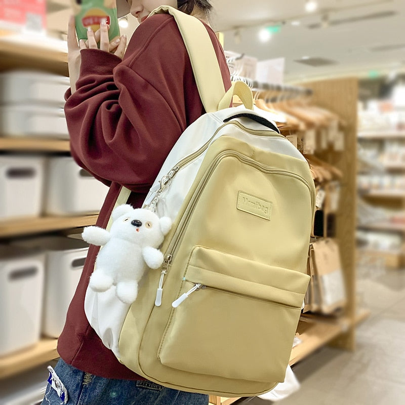 Yellow School Backpack Travel