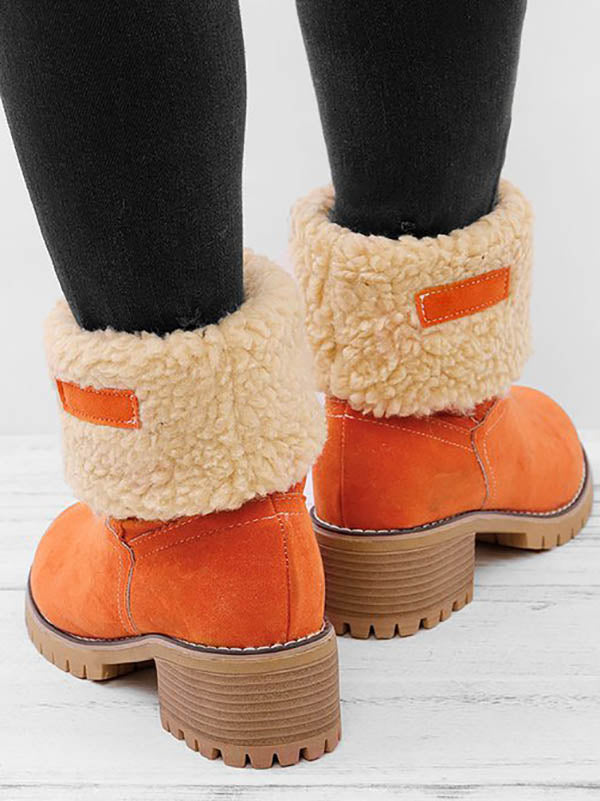 Ankle Fur Lined Snow Boots