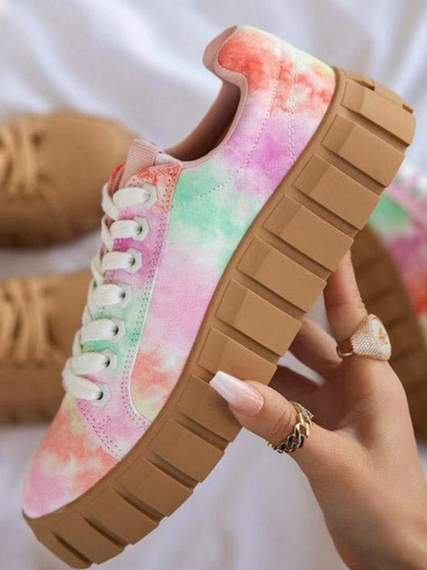 Low Platform Canvas Sneakers