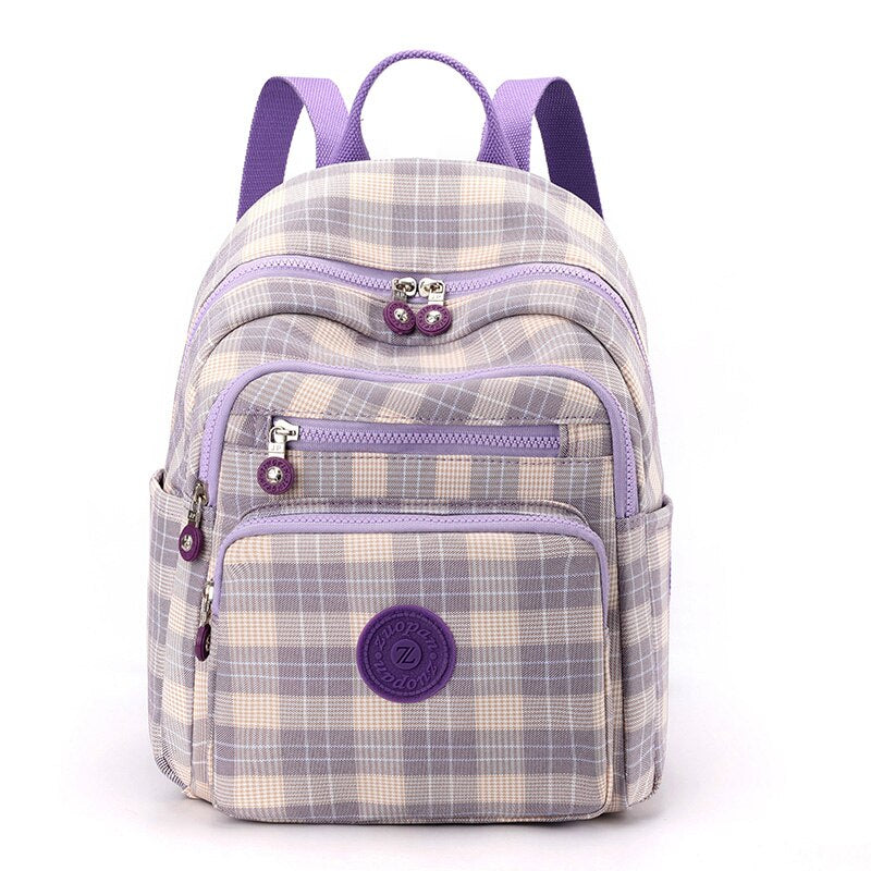 Plaid Women's School Backpack