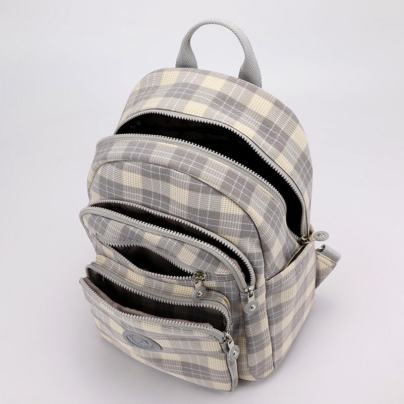 Plaid Women's School Backpack