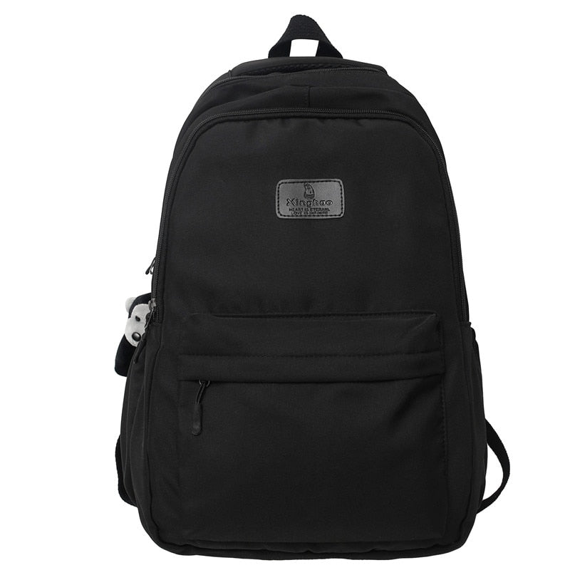 Solid Color Nylon Backpack