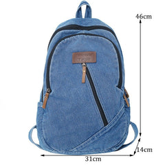 Canvas Denim College Backpack