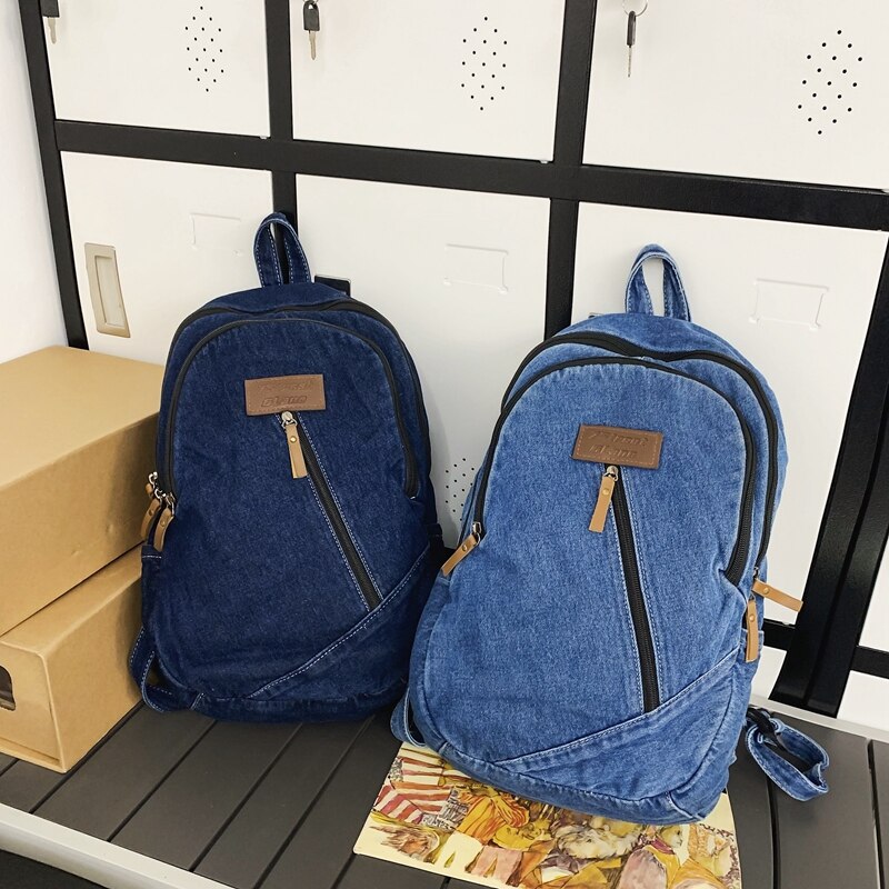 Canvas Denim College Backpack