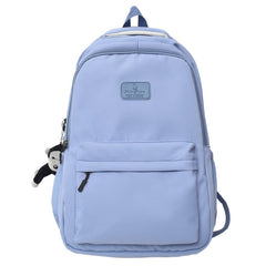 Solid Color Nylon Backpack