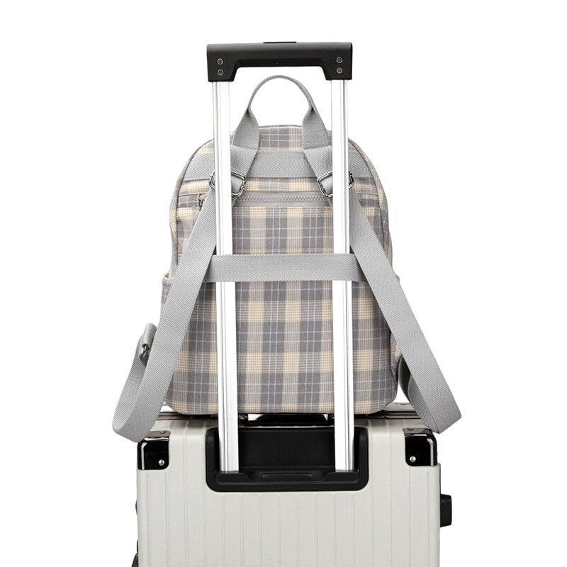 Plaid Women's School Backpack