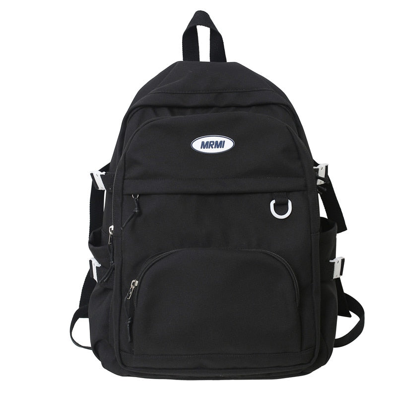 Black Nylon Fashion Backpack