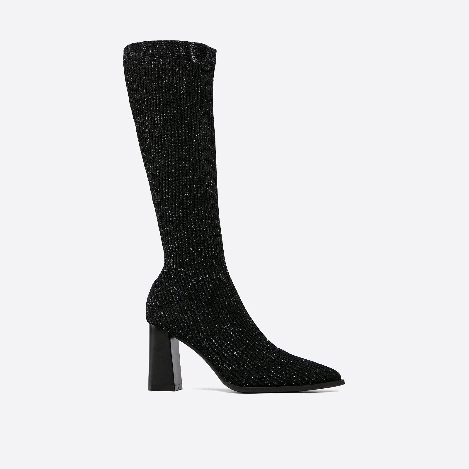 Futurecen- Knit Chunky Heeled Ankle Boots