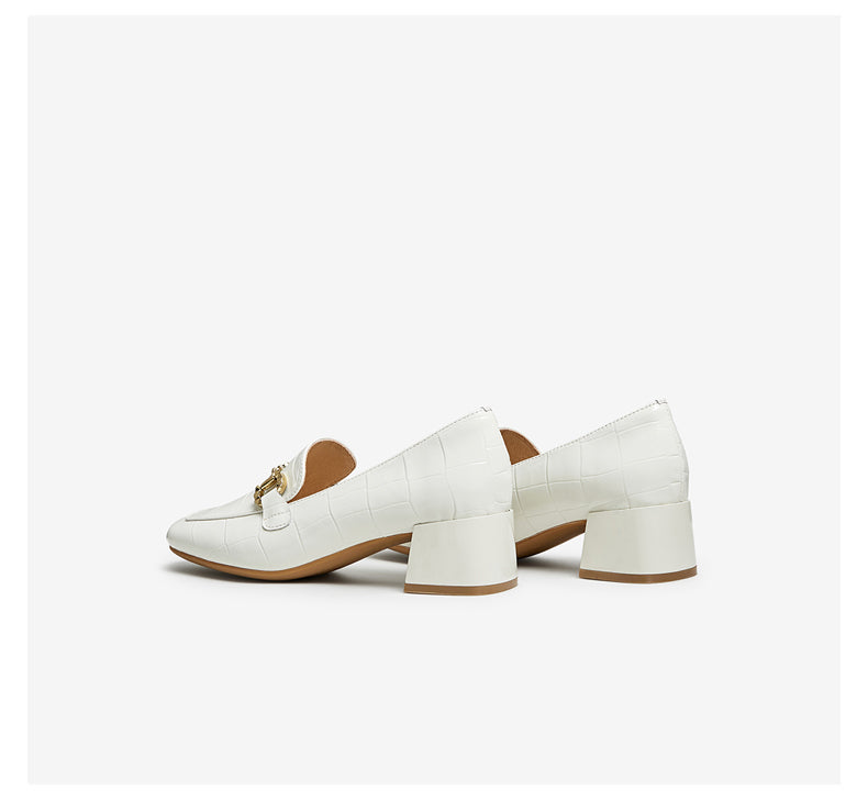 Women Minimalist Date Heeled Loafers