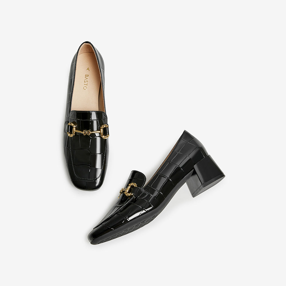 Women Minimalist Date Heeled Loafers