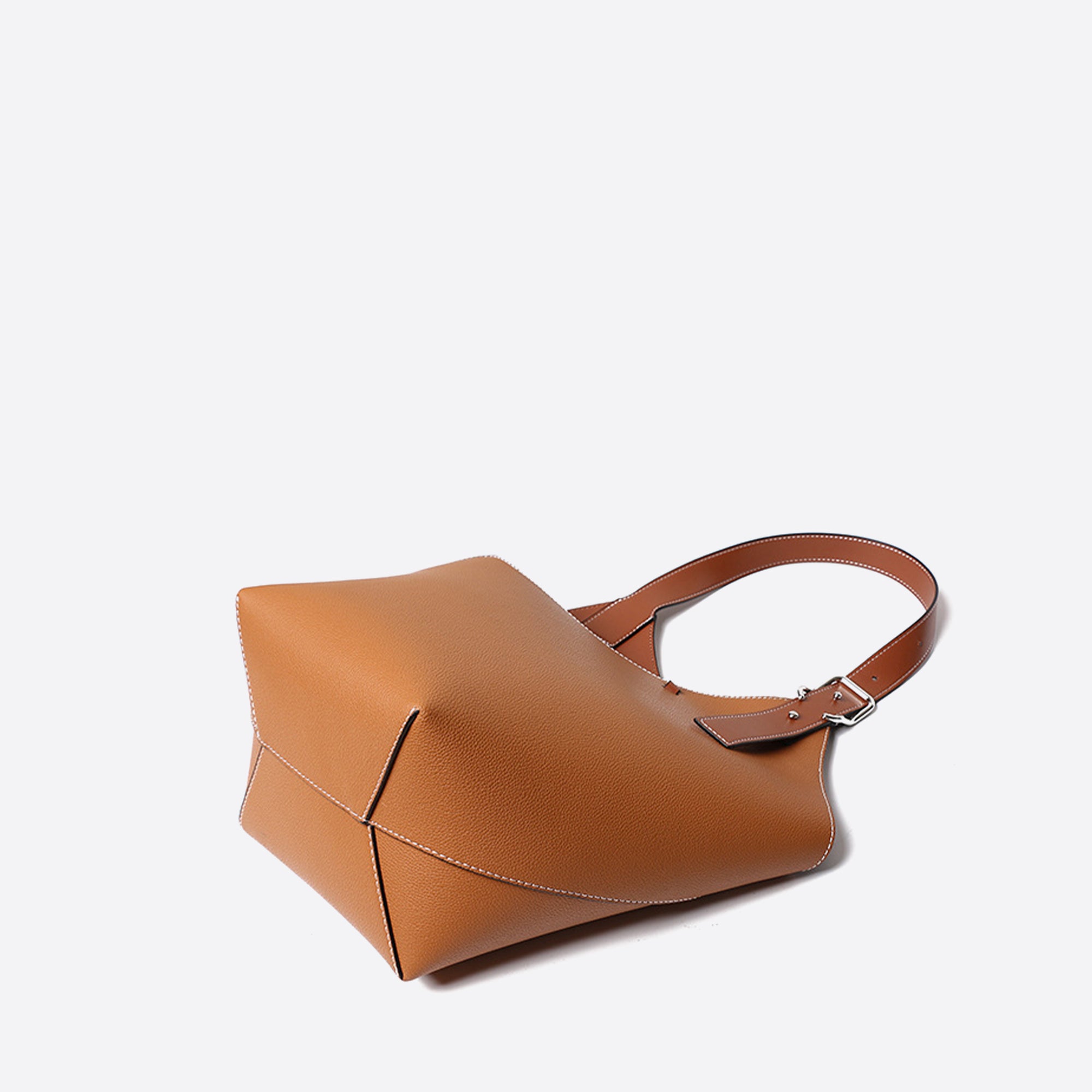 British Commute  Solid Color Crossbody Bucket Bags