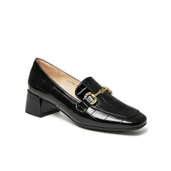 Women Minimalist Date Heeled Loafers