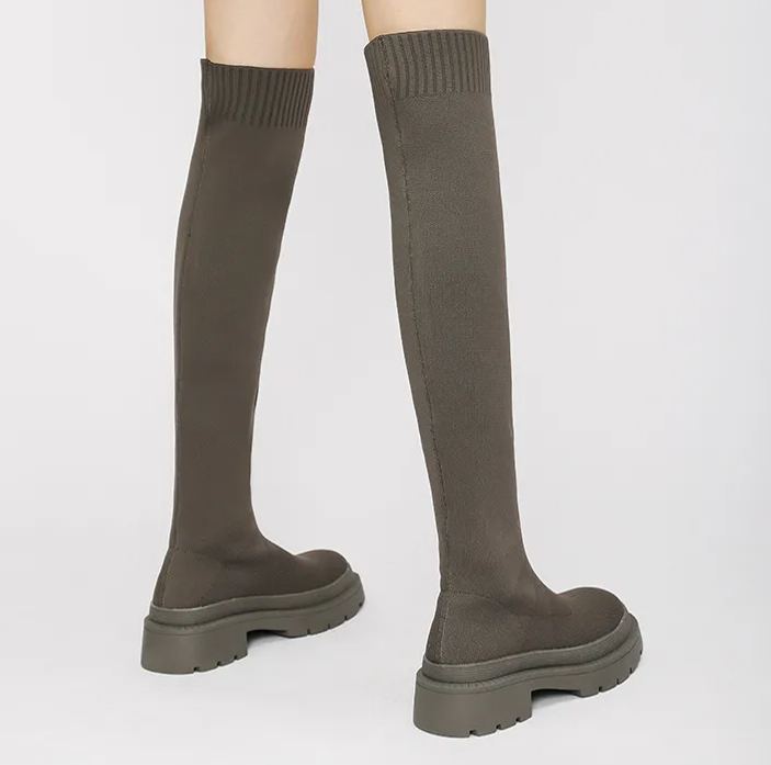 Futurecen-Women Minimalist Daily Over Knee Boots