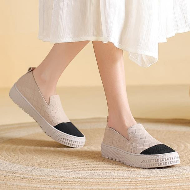 Futurecen- Women Minimalist Slip-On Casual Sneakers