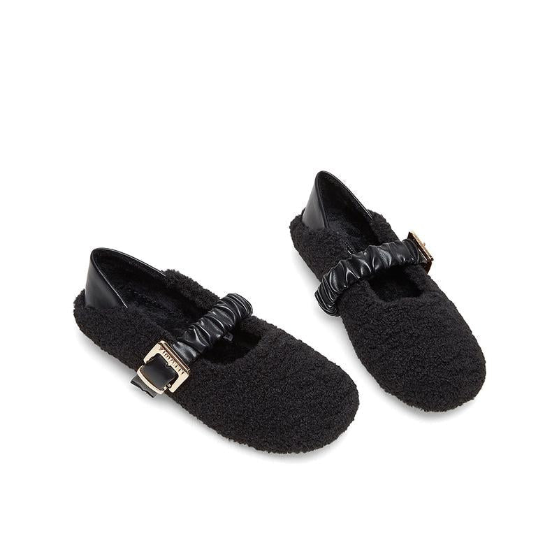 Women Warm Plush Flat Shoes